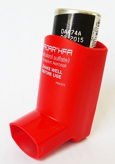 Red inhaler for occupational asthma